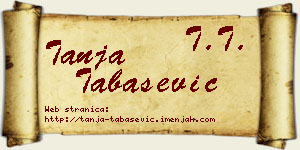 Tanja Tabašević vizit kartica